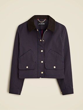 J.Crew Short Barn Jacket in Plaid